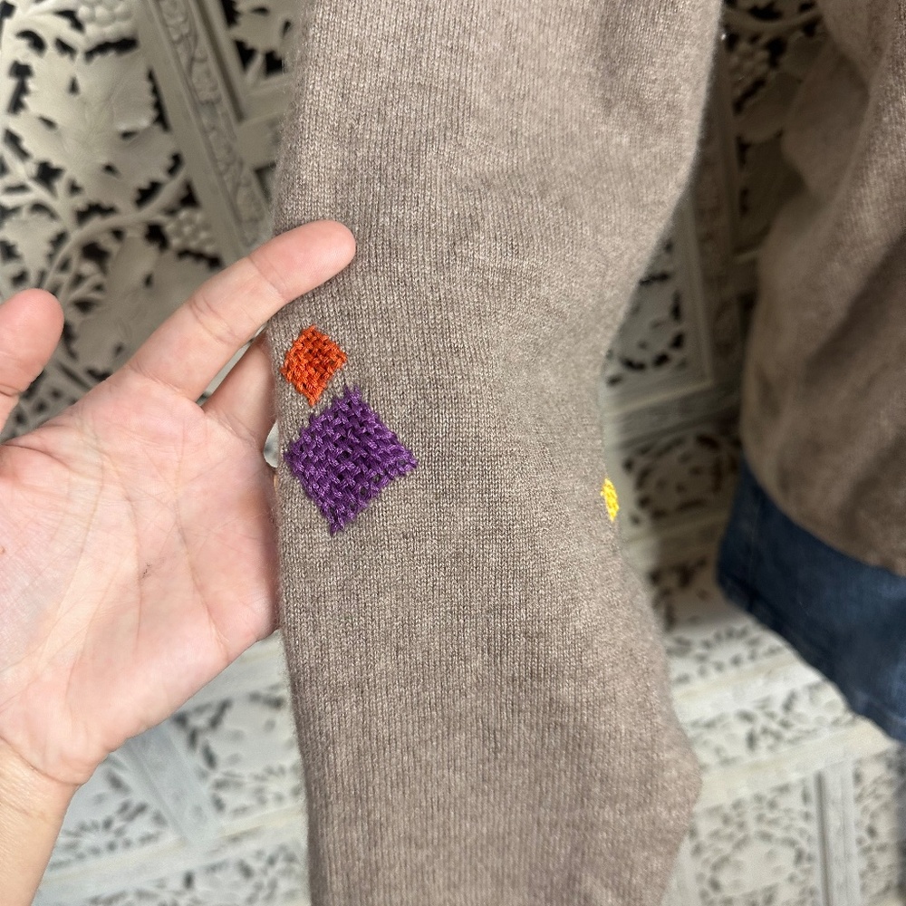 Classiques Entier Brown Tan Patchwork Soft 100% C… - image 4